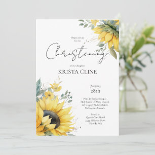 Invitation Beau Tournesol Christening