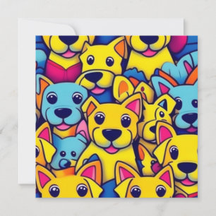 Invitation Beaucoup de chiens jaunes sont des chiens heureux