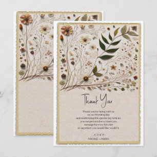 Invitation Beauté de la Nature Fleurs et Feuilles Botaniques 