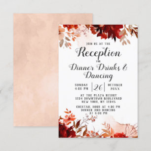 Invitation Beauté rustique Floral Mariage de automne de la fr