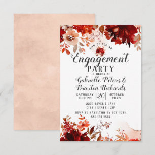 Invitation Beauté rustique Floral Watercolor