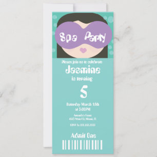 Invitation Beauté spa Anniversaire Style de billet