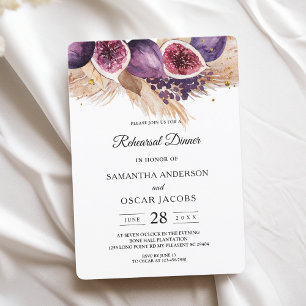 Invitation Beauté tendance violet Figs & Pampas