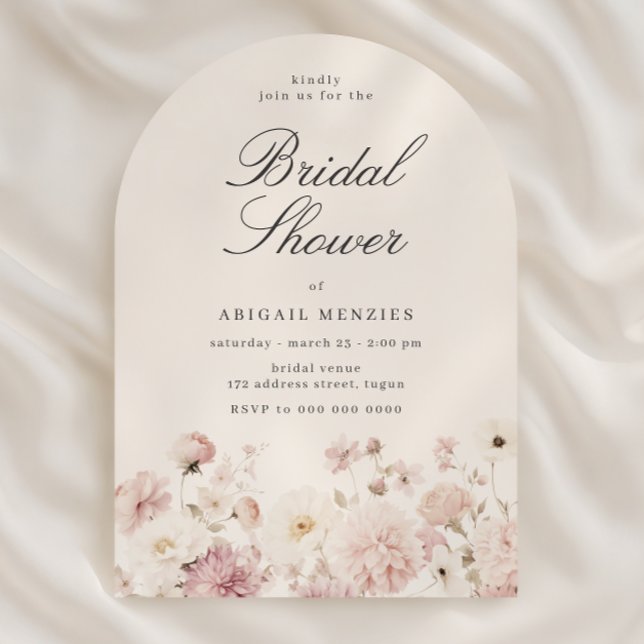 Invitation Beautiful Elegant Floral Bridal Shower (Créateur téléchargé)