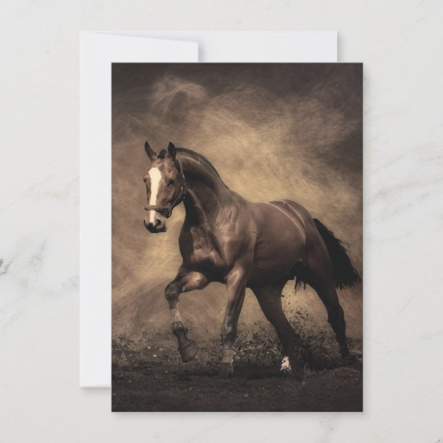 Invitation Beautiful horse throw pillow (Devant)