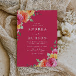 Invitation Beautiful Vibrant Pink Watercolor Floral Wedding<br><div class="desc">Beautiful Vibrant Pink Watercolor Floral Wedding Invitation

See matching collection in our Niche and Nest Store</div>