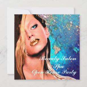 Invitation BEAUTY SALON SPA Open House Party Monogramme