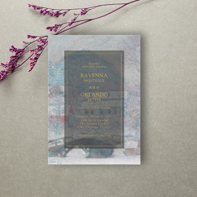 Invitation Beaux-arts Monet Sandvika Norvège Mariage (Créateur téléchargé)