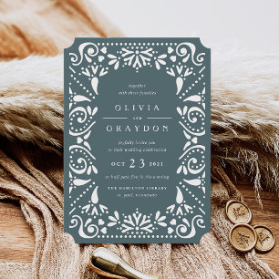 Invitation Beaux-Arts Papier épicéa foncé Picado Mariage