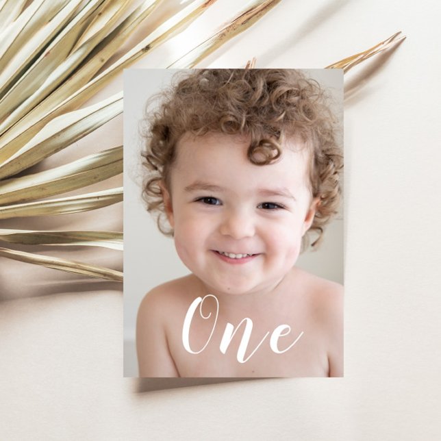 Invitation Beaux garçons 1er anniversaire fête Photo & Script (Créateur téléchargé)