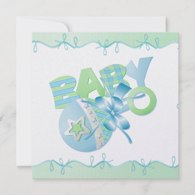 Invitation bébé  5.25" x 5.25" (Devant)