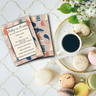 Invitation Bébé à bord Baby shower nautique