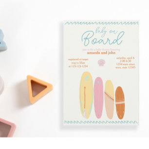 Invitation Bébé à bord Baby shower Ocean Thème