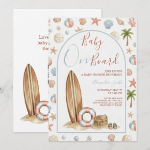 Invitation Bébé à Bord Cadre Arch Beach Baby Shower
