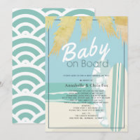 Bébé à bord Surf de plage Baby shower garçon par c