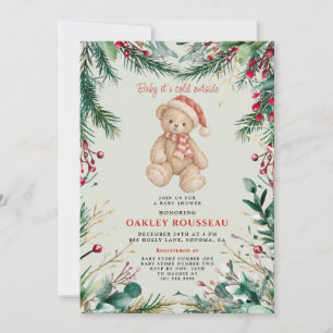 Invitation Bébé a froid dehors Teddy Bear Baby Shower