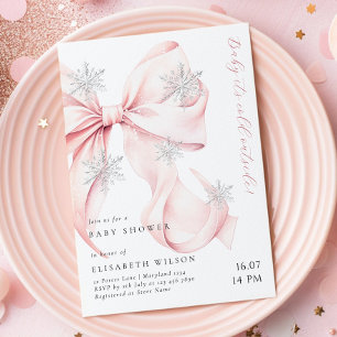 Invitation Bébé à la chou rose Il fait froid dehors du Baby s