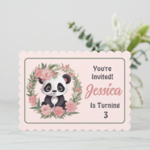 Bébé adorable Panda Ours avec fleurs