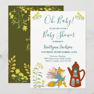 Invitation Bébé animal sauvage Zoo Baby shower