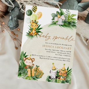 Invitation Bébé Animaux Amusants Jungle Safari Party Bébé Spr