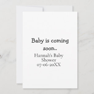 Invitation Bébé arrive bientôt nom date de la baby shower mac