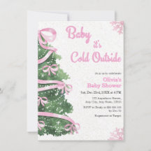 Bébé au Ruban Rose Bébé C'est l'Hiver Dehors Baby