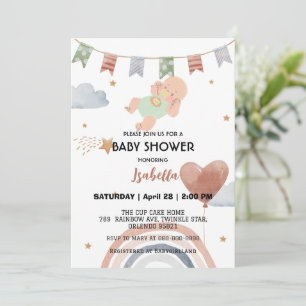 Invitation Bébé baby shower enfant afro-américain