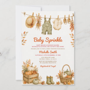 Invitation Bébé Baby Sprinkle de la rentrée automnale