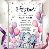 Bébé bébé Eléphant Ballons Bleus Baby shower migno