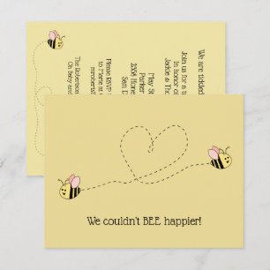 Invitation Bébé Bee Girl Twins