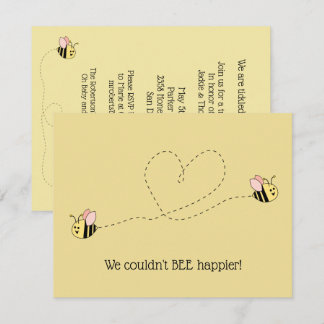 Invitation Bébé Bee Girl Twins