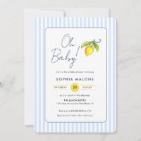 Bébé Bleu rayures Citron Bébé garçon douche