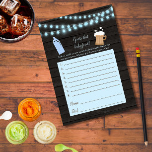 Invitation Bébé Brassant Bleu Devant Le Bébé Nourriture Douch