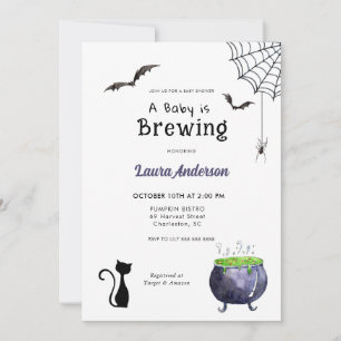 Invitation Bébé brasse Baby shower Cauldron