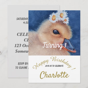 Invitation Bébé canard 1er anniversaire