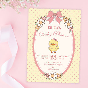 Invitation Bébé canard mignon shower