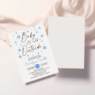 Invitation Bébé c'est froid à l'extérieur du Baby shower Snow