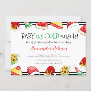 Invitation Bébé c'est froid dehors Sip and See