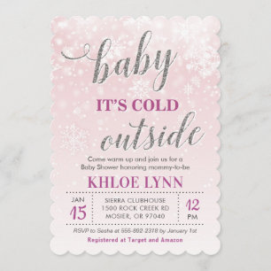 Invitation Bébé, c'est froid en dehors du Baby shower d'hiver