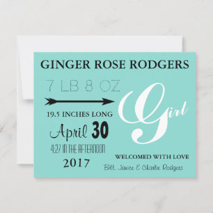 Invitation BÉBÉ C'est une fille qui naît