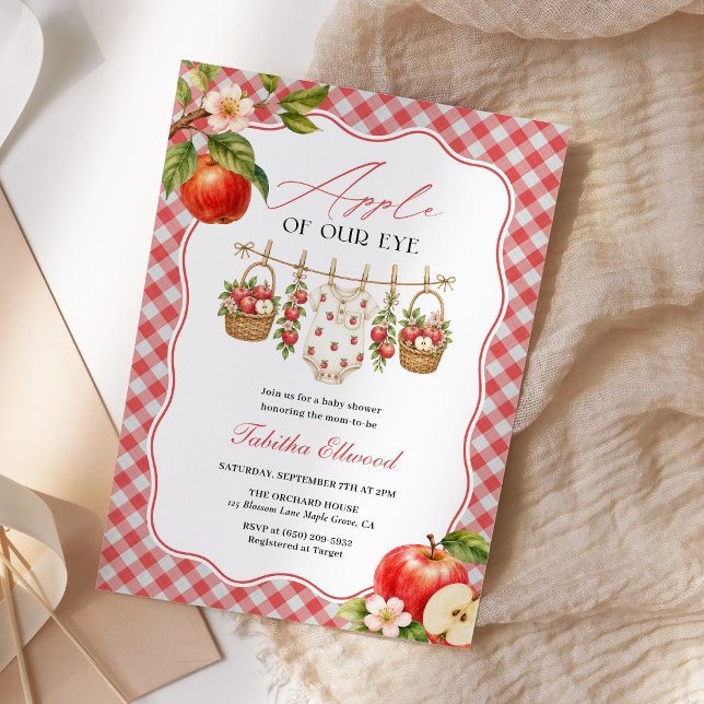 Invitation Bébé Chéri Fête de Naissance Aquarelle Automne (Créateur téléchargé)