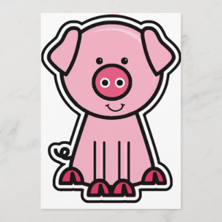 Invitation Bébé Cochon