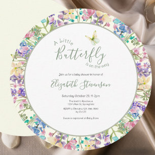 Invitation Bébé Coloré en Fleur Floral Baby Shower