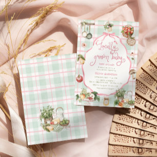 Invitation Bébé cultivé localement Baby shower de filles du m