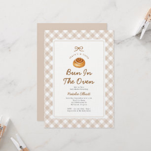 Invitation Bébé dans le four : Baby Shower pour un sexe incon