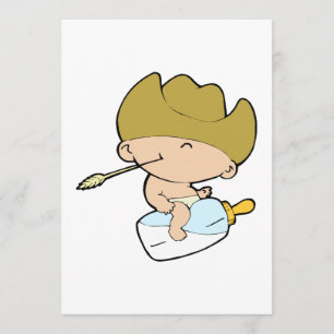 Invitation bébé de cowboy