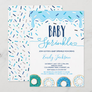 Invitation Bébé de Donut saupoudré d'invitation avec amour