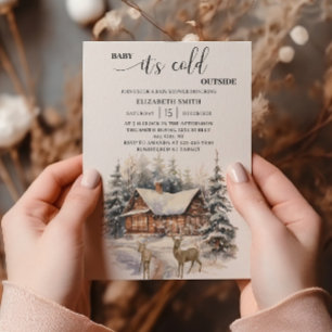 Invitation Bébé de neige d'hiver Il fait froid dehors Bébé Sh