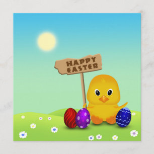 Invitation Bébé de Pâques joyeux