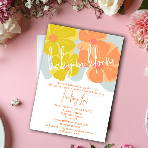Invitation Bébé de printemps en fleurs Cosmo Fleurie Baby Sho